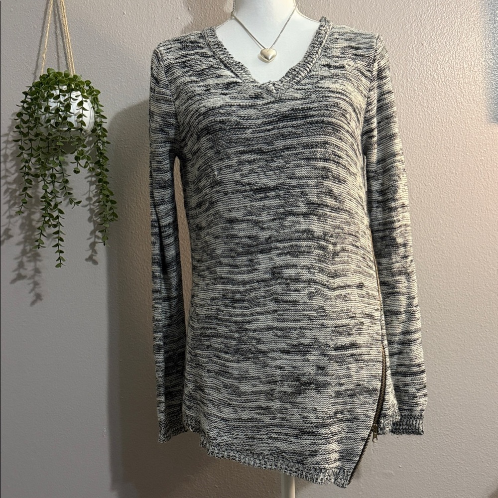 Gray V-Neck Women's Sweater